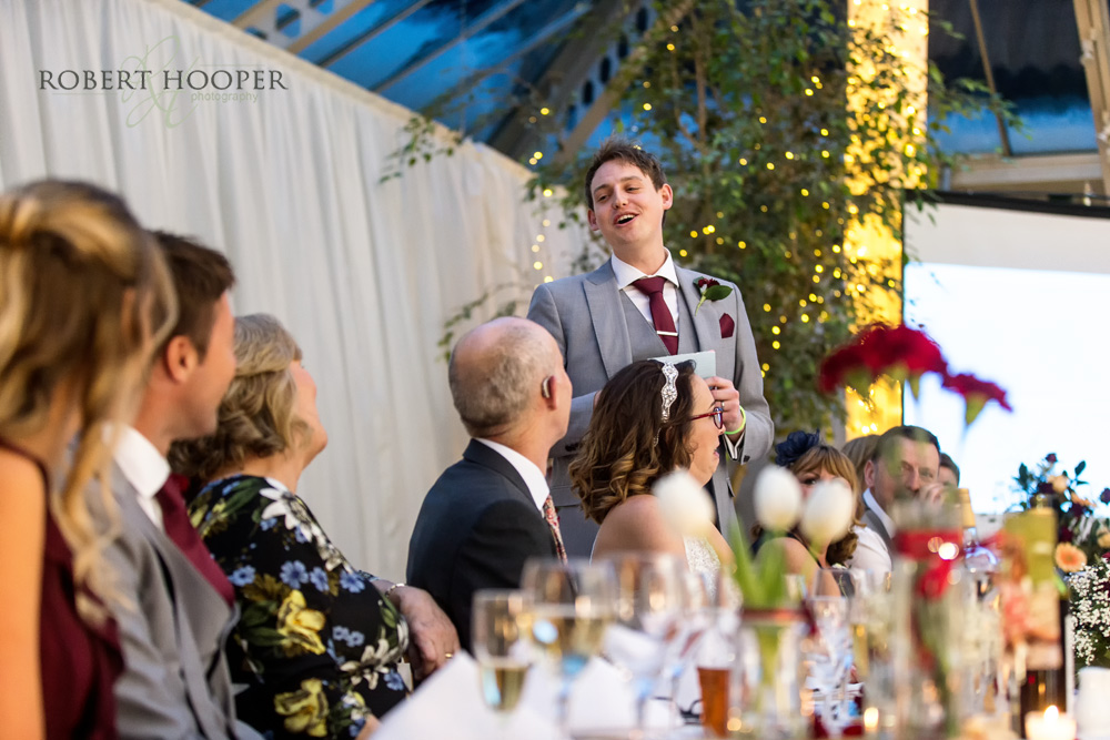 denbies-conservatory-dorking-surrey Groom speech Denbies Wedding