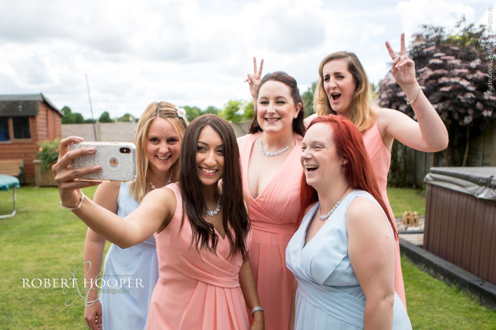 Denbies Wine Estate Wedding Photographer Surrey (6) Bridesmaids' selfie