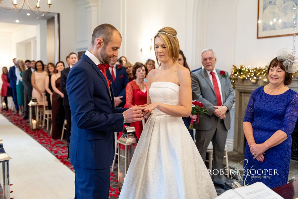 Exchange of rings on wedding day