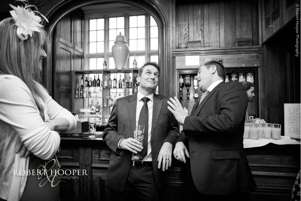 wedding guest at drinks reception