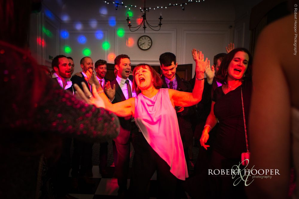 Evening wedding reception